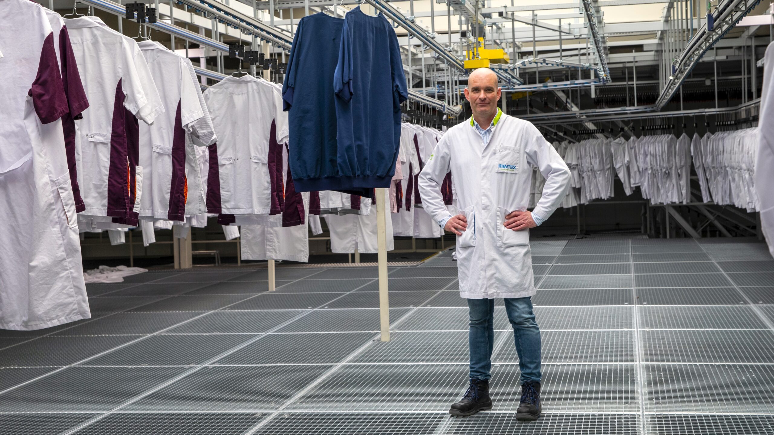 Jelco van der Duim, lid ondernemingsraad van wasserij Rentex.