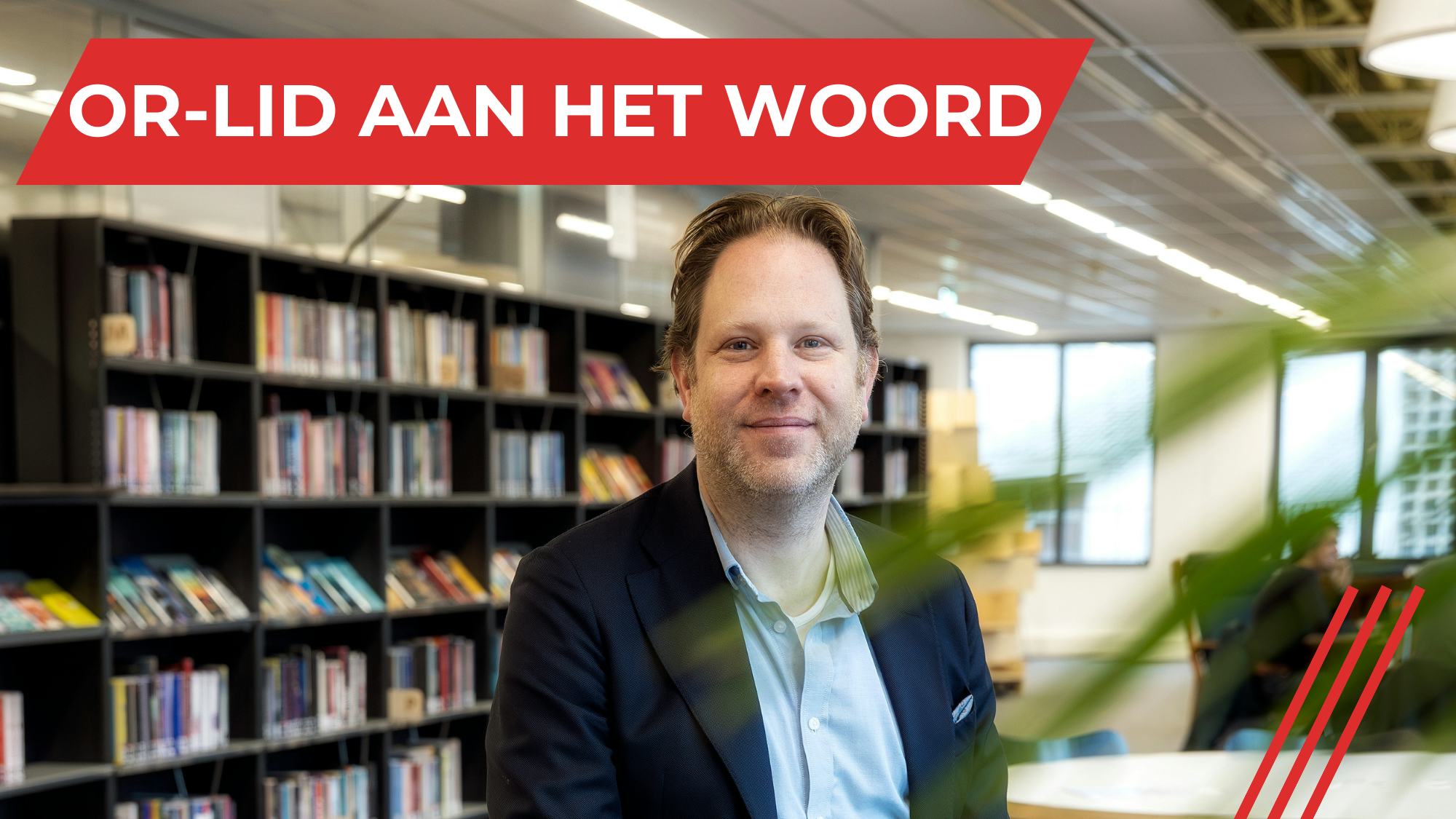 Wout Maas, or-lid bij Bibliotheek Rotterdam - foto: Dennis Wisse