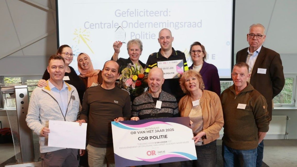 Cor Politie wint de titel OR van het Jaar 2025